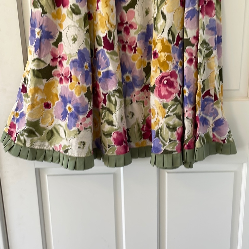 Coldwater Creek Petite Floral Skirt - Flat Front/Elastic Back/Side Zip - Picture 5 of 8